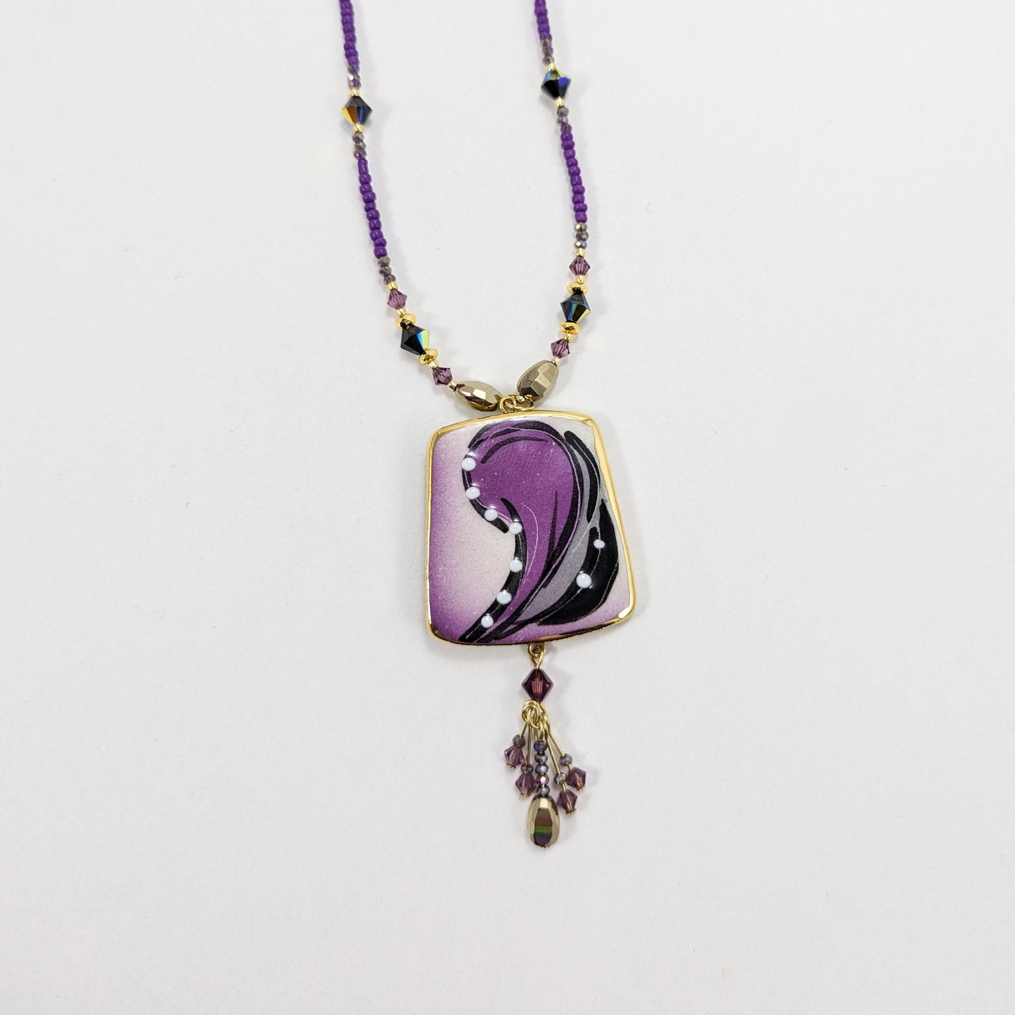 Purple Square Necklace