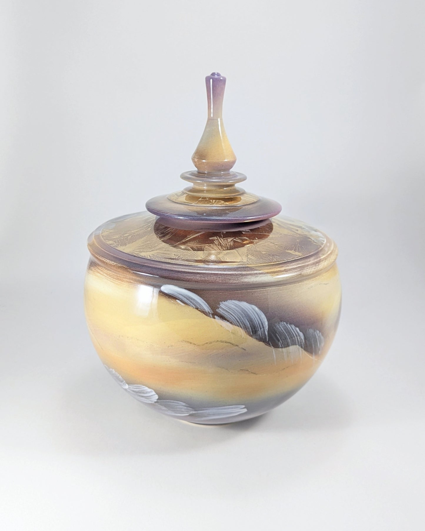 Lidded Jar in Wave