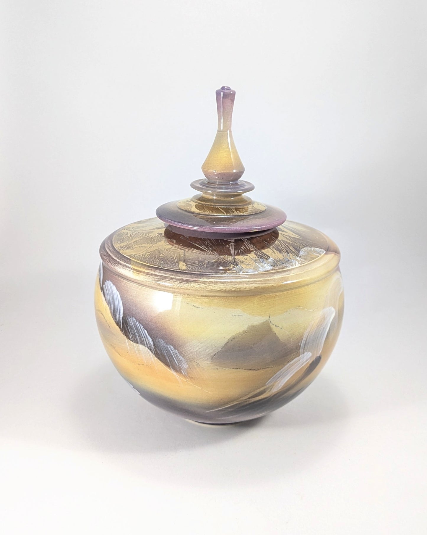 Lidded Jar in Wave