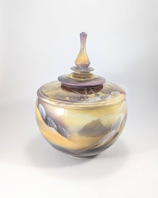 Lidded Jar in Wave