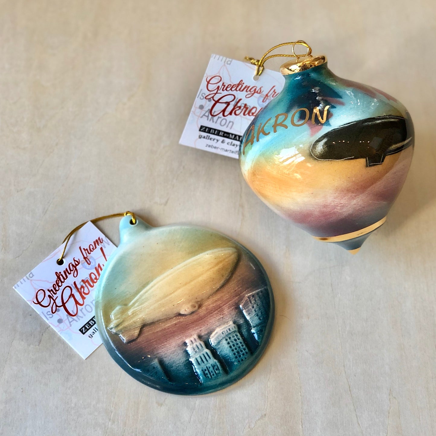 Akron Blimp Ornaments (Set of 3) Pre-Order