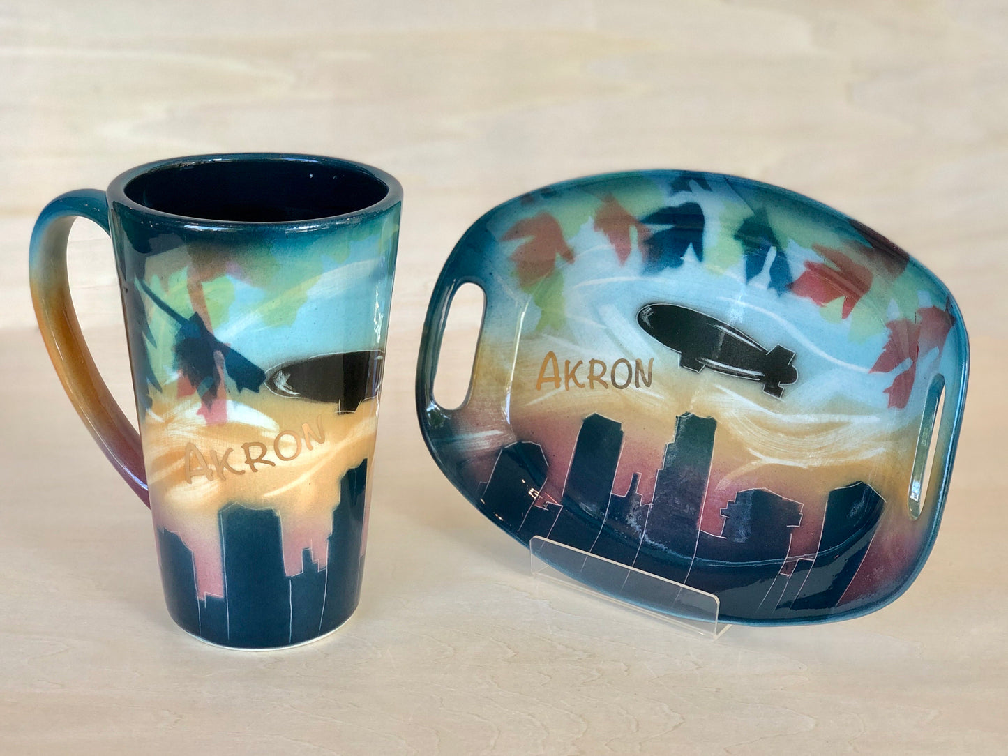 Akron Blimp Latte Mug